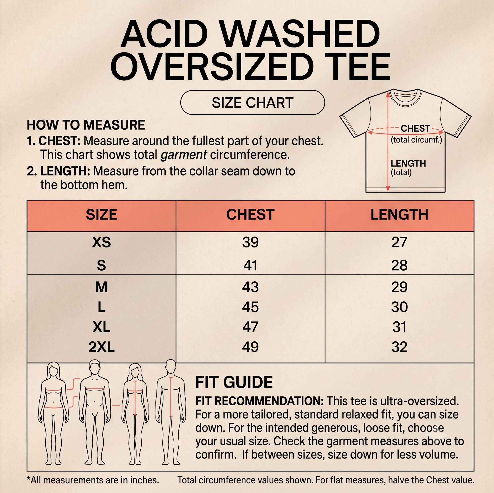 Vision | Unisex Acid Washed Oversized Tee